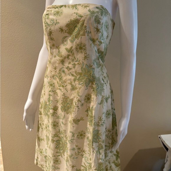 Robin Jordan green and gold strapless dress 4 - Picture 3 of 6